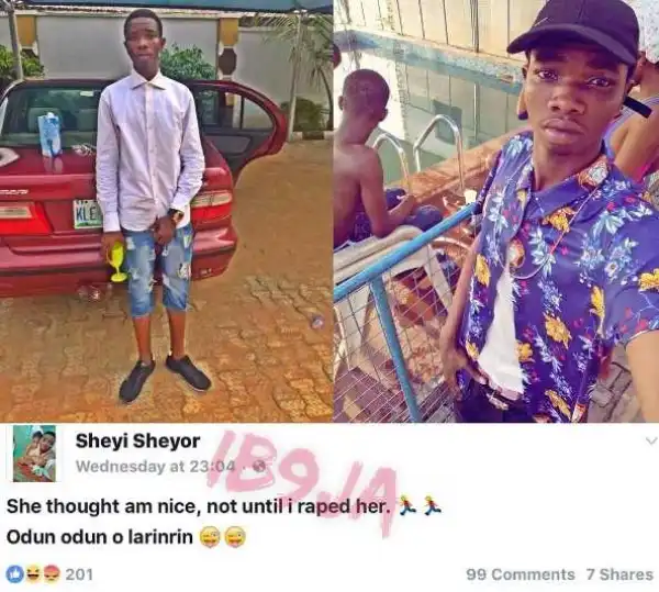UNIOSUN Student Brags About Raping A Girl And Enjoying It (Photos)